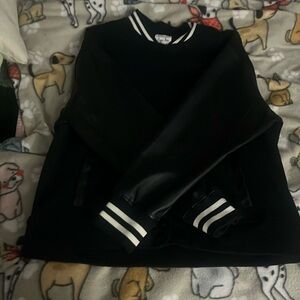 Hippie rose Black varsity sweater good condition ion worn twice